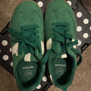 Kids Green and White Sneakers